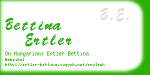 bettina ertler business card